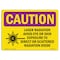 Signmission OSHA RADIATION, Laser Radiation Avoid Eye Or, 14in X 10in Rigid Plastic, 14" W, 10" H, Landscape OS-CR-P-1014-L-10142 - alternate 1